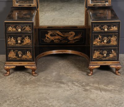 Black Lacquered Chinoiserie Dressing Table - Image 5