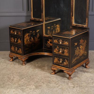 Black Lacquered Chinoiserie Dressing Table - Image 6