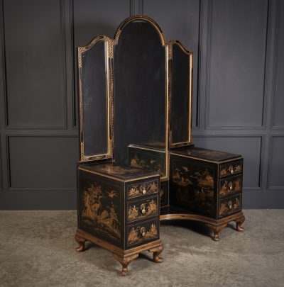 Black Lacquered Chinoiserie Dressing Table - Image 2