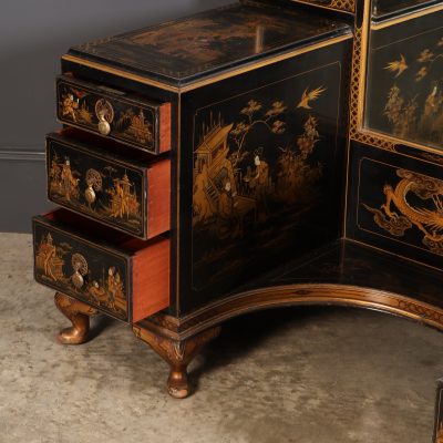 Black Lacquered Chinoiserie Dressing Table - Image 10