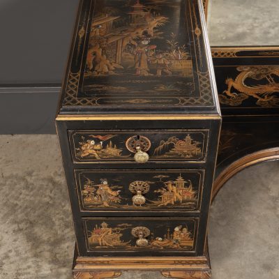 Black Lacquered Chinoiserie Dressing Table - Image 11