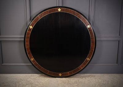 Striking Brass Inlaid Ebonised Round Centre Table - Image 13
