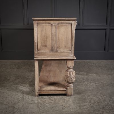 Carved Bleached Oak Dresser - Image 15