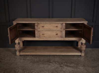 Carved Bleached Oak Dresser - Image 6
