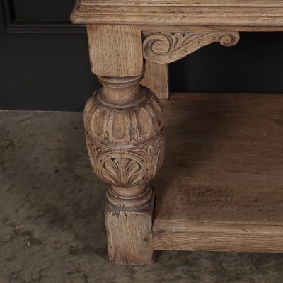 Carved Bleached Oak Dresser - Image 9