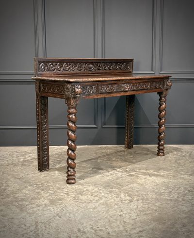 Carved Oak Side Table - Image 3
