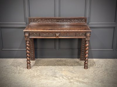 Carved Oak Side Table - Image 4