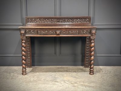 Carved Oak Side Table - Image 5