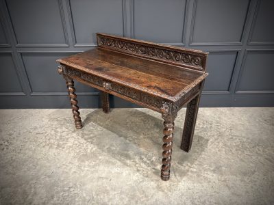 Carved Oak Side Table - Image 6