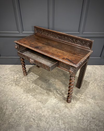 Carved Oak Side Table - Image 8