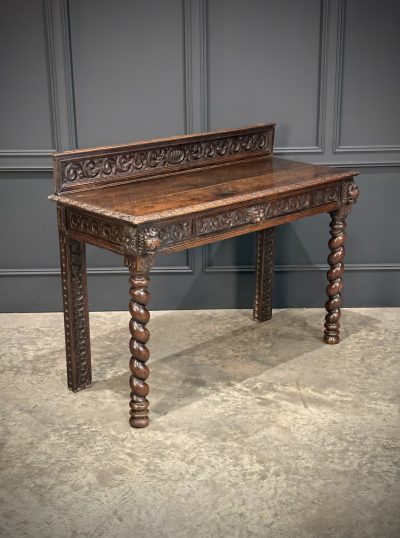Carved Oak Side Table - Image 2