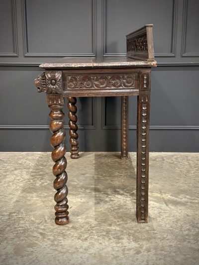 Carved Oak Side Table - Image 9