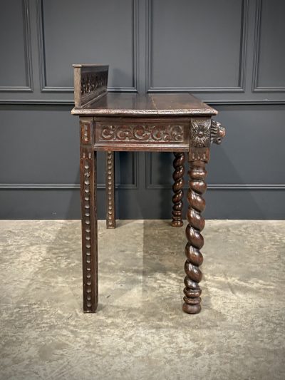 Carved Oak Side Table - Image 11