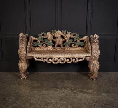 Black Forest Bear Two-Seat Bench - Image 4