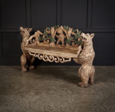 Black Forest Bear Two-Seat Bench - Image 9
