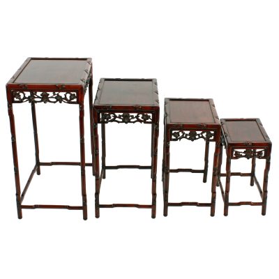 Nest of 4 Chinese Qing Dynasty Hongmu Tables. - Image 2