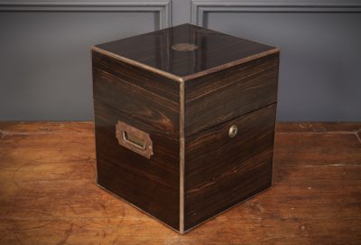Victorian Coromandel & Brass Mounted Decanter Box - Image 3
