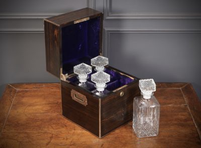 Victorian Coromandel & Brass Mounted Decanter Box - Image 5