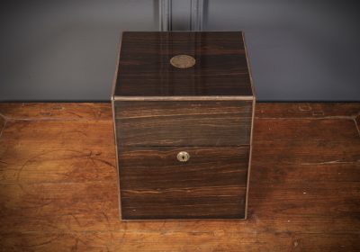 Victorian Coromandel & Brass Mounted Decanter Box - Image 6