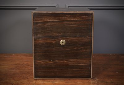Victorian Coromandel & Brass Mounted Decanter Box - Image 7