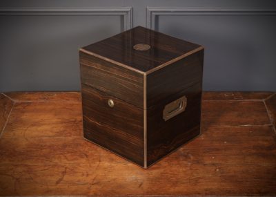 Victorian Coromandel & Brass Mounted Decanter Box - Image 8