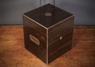 Victorian Coromandel & Brass Mounted Decanter Box - Image 2