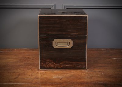 Victorian Coromandel & Brass Mounted Decanter Box - Image 9