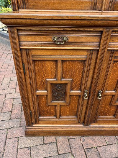 Arts & Crafts Oak Bookcase - Image 4