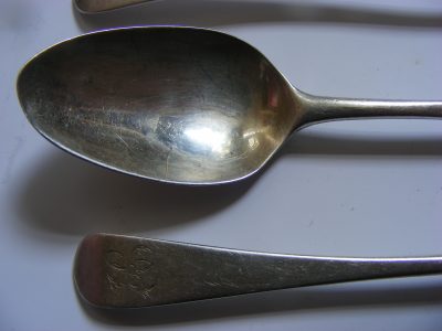 Set of 4 (four) Peter & Ann Bateman Sterling Silver Spoons 1799 London - Image 5