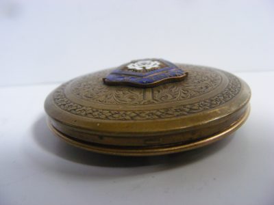 Delightful HMS York Powder Compact c1940 Mirror Trench Art Sweetheart Naval - Image 10