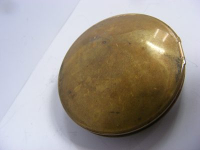 Delightful HMS York Powder Compact c1940 Mirror Trench Art Sweetheart Naval - Image 4