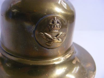 Rare RAF World War Two WW2 Capstan Inkwell 1930’s Tudor King's Crown not Trench Art - Image 3