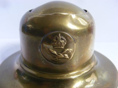 Rare RAF World War Two WW2 Capstan Inkwell 1930’s Tudor King's Crown not Trench Art - Image 2