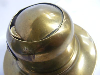 Rare RAF World War Two WW2 Capstan Inkwell 1930’s Tudor King's Crown not Trench Art - Image 8