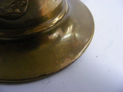 Rare RAF World War Two WW2 Capstan Inkwell 1930’s Tudor King's Crown not Trench Art - Image 7