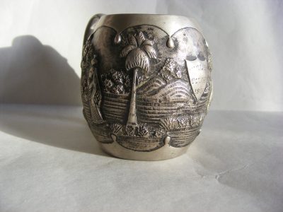 Beautiful Anglo Indian Silver Christening Cup Jungle Design DATED 1914 World War One WW1 - Image 11