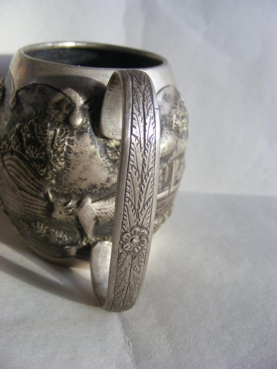Beautiful Anglo Indian Silver Christening Cup Jungle Design DATED 1914 World War One WW1 - Image 12