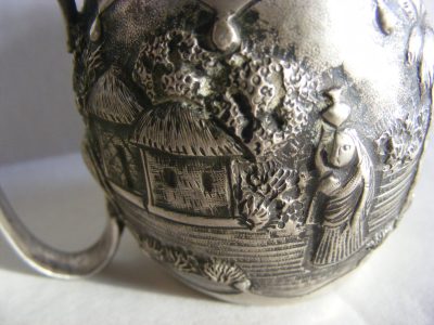 Beautiful Anglo Indian Silver Christening Cup Jungle Design DATED 1914 World War One WW1 - Image 5