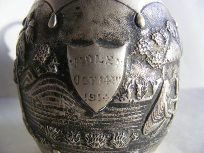 Beautiful Anglo Indian Silver Christening Cup Jungle Design DATED 1914 World War One WW1 - Image 4