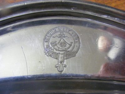 HUGE Salver Tray dated 1854 KOYLI Second West Yorkshire Light Infantry full marks for Elkington & Co silver plated - Image 3