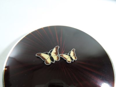Stratton Enamel Butterfly Powder Compact - Image 2