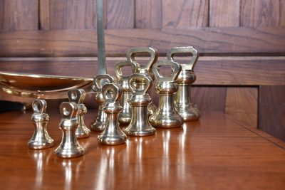 Edwardian Brass Shopkeeper's Scales SAI3755 - Image 15
