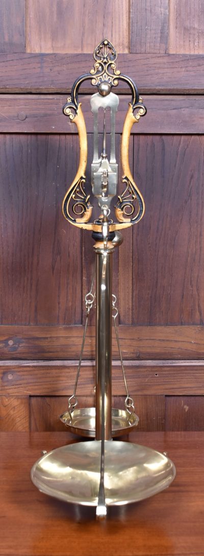 Edwardian Brass Shopkeeper's Scales SAI3755 - Image 17