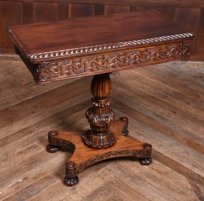 19th Century Padouk Fold-over Games Table SAI3686 - Image 3