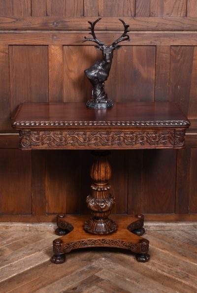 19th Century Padouk Fold-over Games Table SAI3686 - Image 4