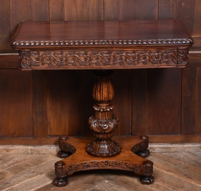 19th Century Padouk Fold-over Games Table SAI3686 - Image 5