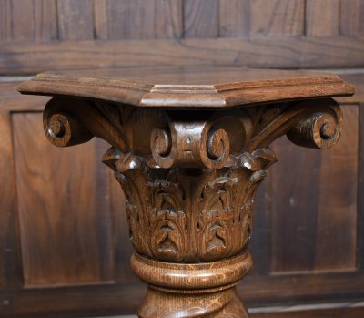 Victorian Oak Spiral Pillar SAI3693 - Image 8