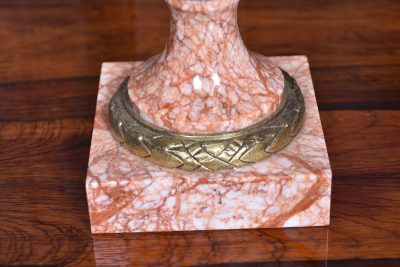 Pair of French Pink Marble Cassolettes / Urns SAI3788 - Image 7