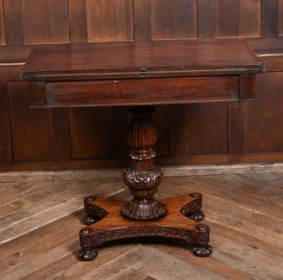 19th Century Padouk Fold-over Games Table SAI3686 - Image 13