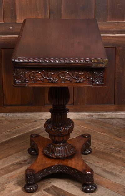 19th Century Padouk Fold-over Games Table SAI3686 - Image 14